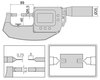 3352-501 Микрометр цифровой высокоточный с лезвийными губками МКЦ 25-50 мм, 0.001 мм, IP65