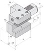 C2-40x25x85 держатель инструмента VDI аксиальный, левый
