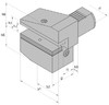 B3-60x32x60 держатель инструмента VDI радиальный перевернутый правый
