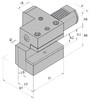 C1-60x32x125 держатель инструмента VDI аксиальный, правый
