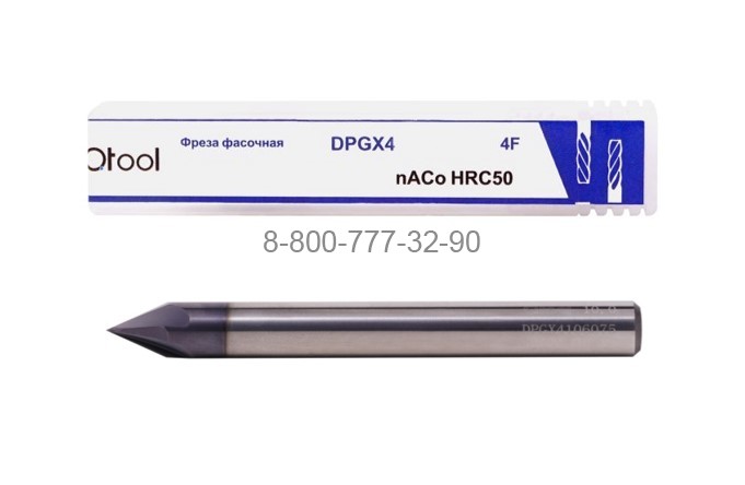 Фреза фасочная d10х75 z=4 nACo 50HRC 60° Фреза фасочная d10х75 z=4 nACo 50HRC 60°