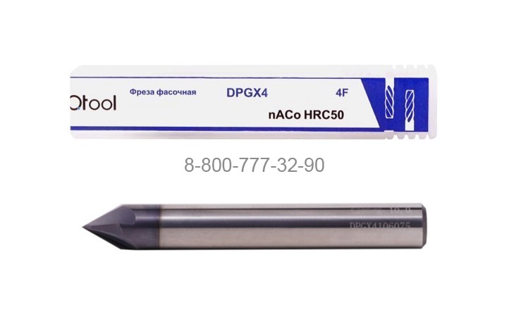 Фреза фасочная d12х75 z=4 nACo 50HRC 90° Фреза фасочная d12х75 z=4 nACo 50HRC 90°