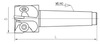 Фреза концевая 40х122 с механическим креплением пластин (к/х, КМ3, Z=3, 3-х гранная пластина TPUN-160308)