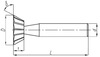 Фреза для пазов ласточкин хвост 16,0х60х6,3х12х55° (ц/х, Р6АМ5, прямой конус, Cnic)