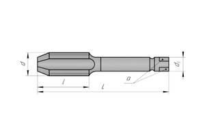 Метчик G1/4 Р6М5 трубный цилиндрический левый м/р сквозной исп2 dнар.резьбы=13,16
