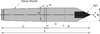 JCHJDJ-MT4-F115-60°-180L Центр упорный с твердосплавным наконечником удлиненный
