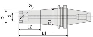 BT40-CKB3-155 оправка для расточной головки